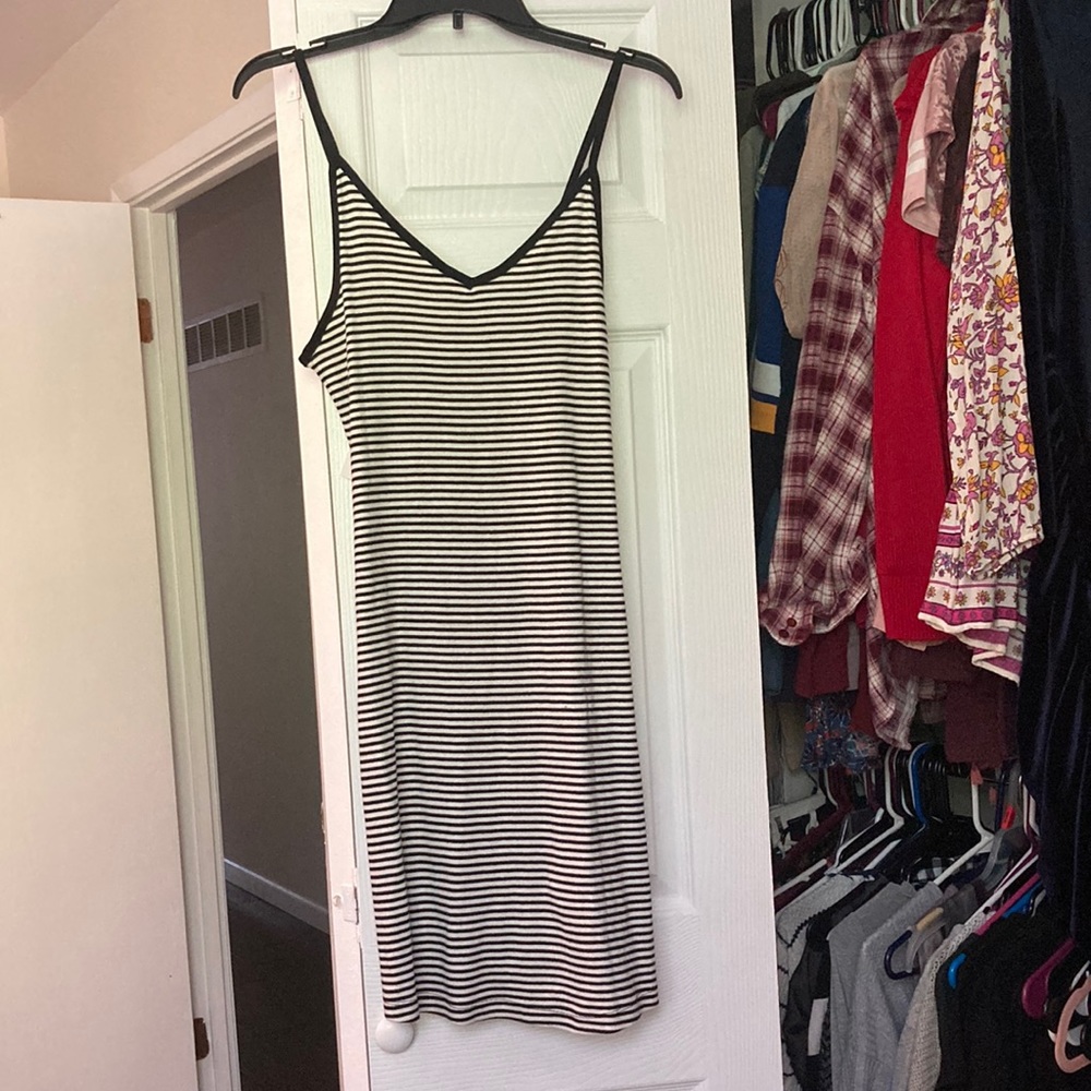 Brave soul striped strappy back dress